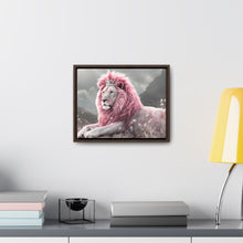Load image into Gallery viewer, Lion with Pink Mane Gallery Canvas Wraps, Horizontal Frame