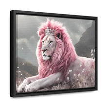Load image into Gallery viewer, Lion with Pink Mane Gallery Canvas Wraps, Horizontal Frame
