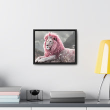 Load image into Gallery viewer, Lion with Pink Mane Gallery Canvas Wraps, Horizontal Frame
